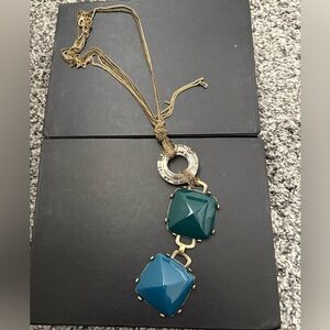 Elegant Gold and Teal Necklace